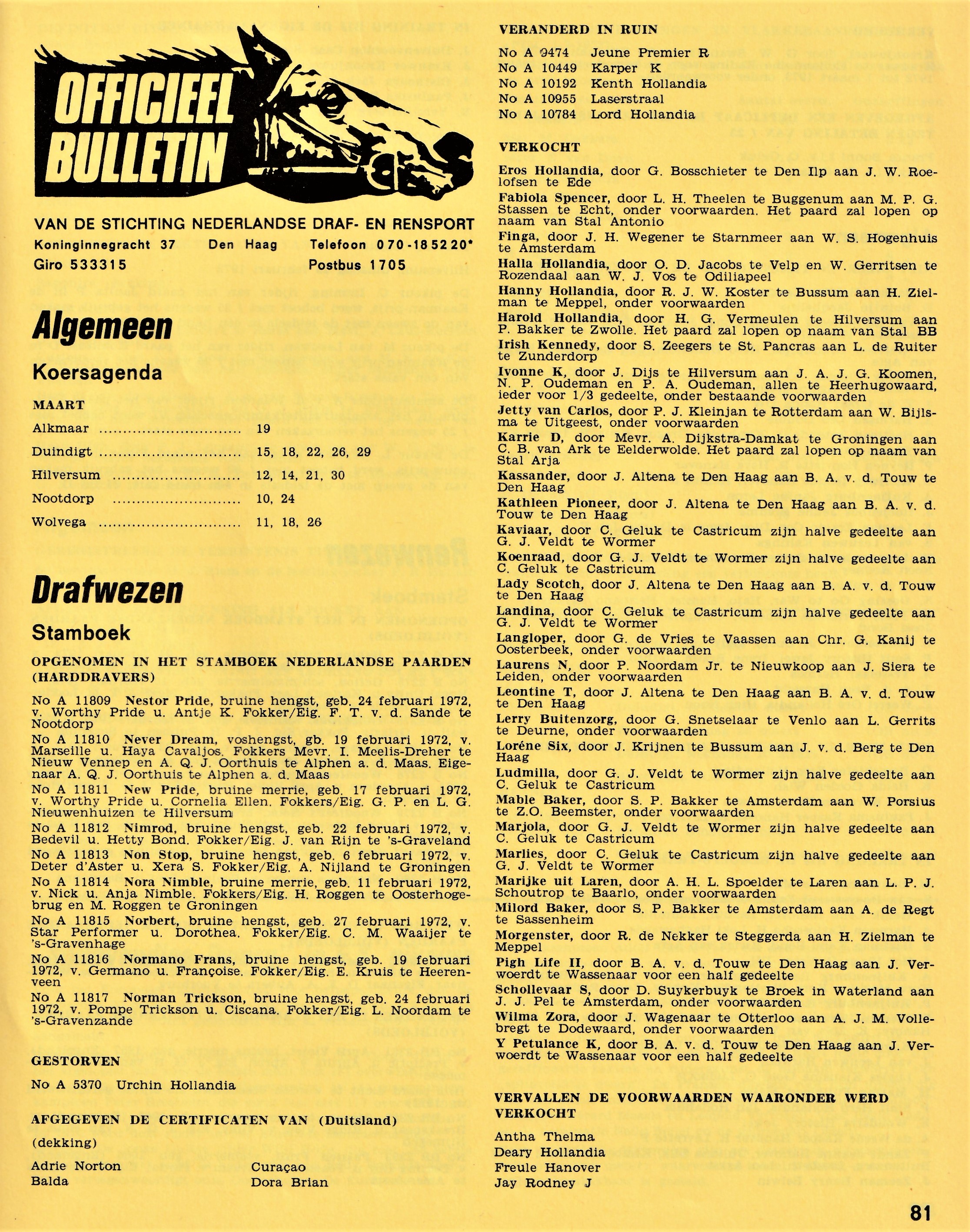 16 Mrt 1Officieel Bulletin 10 1972.jpg